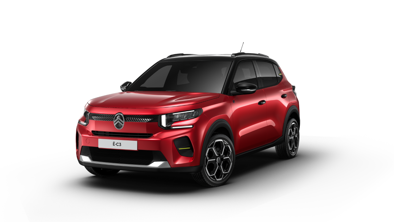 Новий Citroën ë-C3 у комплектації Max червоного кольору
